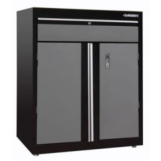 Husky 2 Shelf Steel Base Cabinet in Black/Grey KFDF301836 H9