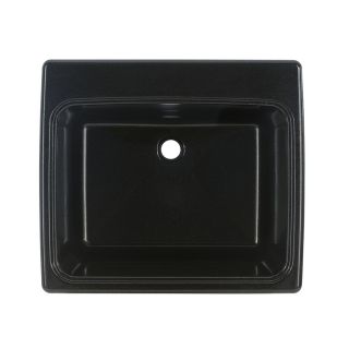 Swanstone 25 in x 22 in Midnight Sparkle Self Rimming Composite Laundry Utility Sink (Drain Included)