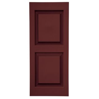 Severe Weather 2 Pack Bordeaux Raised Panel Vinyl Exterior Shutters (Common 15 in x 43 in; Actual 14.5 in x 42.5 in)