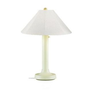 Patio Living Concepts Catalina 34 in. Outdoor Bisque Table Lamp with Natural Linen Shade 25644
