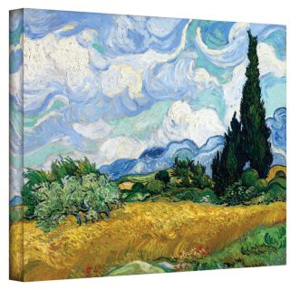 Van Gogh Wheatfield with Cypresses Wrapped Canvas