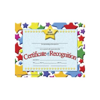 Recognition Certificate by Hayes School Publishing