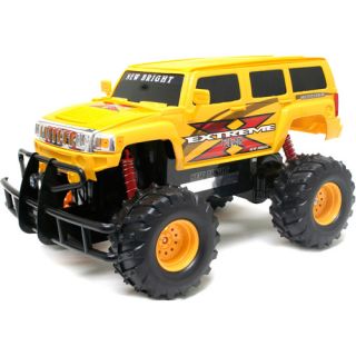 New Bright Yellow H3 Hummer Radio Controlled 110 Scale Vehicle