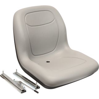 K & M Replacement Skid-Steer Seat —  Gray, Model# 6777  Forklift   Material Handling Seats