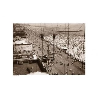 Coney Island 1947 sepia Poster Print (19 x 13)