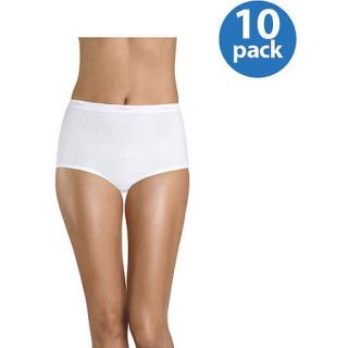 Hanes Women's Cotton Brief Panties, 10 Pack
