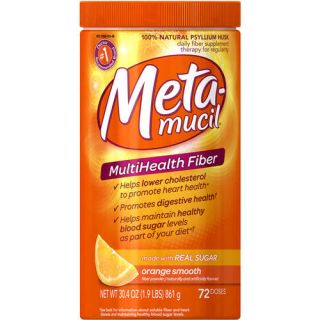 Metamucil Psyllium Fiber Supplement Orange Smooth Texture Powder (choose your size)