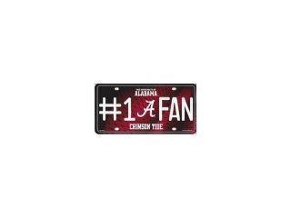 Alabama Crimson Tide #1 Fan Metal License Plate