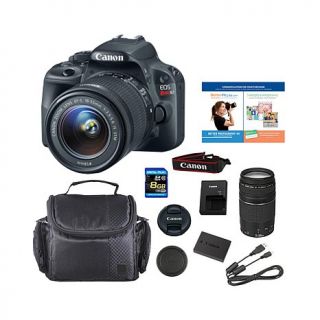 Canon EOS Rebel SL1 18MP DSLR Full HD Camera Kit with 18 55mm and 75 300mm Lens   8002412