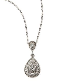 KC Designs Teardrop Antiqued Pave Diamond Necklace