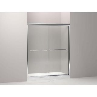 KOHLER Fluence 59 5/8 in. x 75 in. Heavy Semi Framed Sliding Shower Door in Bright Polished Silver K 702217 L SHP