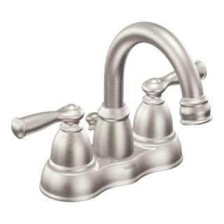 MOEN Banbury 4 in. Centerset 2 Handle High Arc Bathroom Faucet in Spot Resist Nickel CA84913SRN