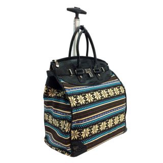 Aztec Foldable Rolling Carry on 14 inch Laptop/ Tablet Tote Bag