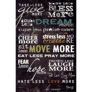 More Vs. Less Poster Print by Marla Rae (12 x 18)