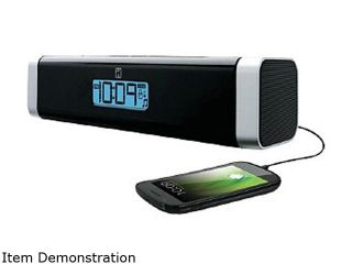 iHomeaudio Portable Alarm Clock Speaker Charging Dock for Smartphones IC16BC