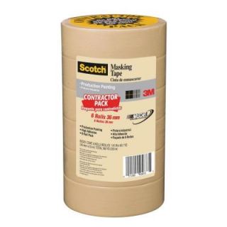 3M Scotch 1.41 in. x 60.1 yds. Painting Production Masking Tape (6 Pack) 2020 36A CP