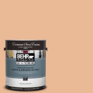 BEHR Premium Plus Ultra 1 gal. #280C 3 Fresh Praline Satin Enamel Exterior Paint 985401