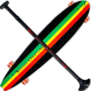 Kahuna Creations Beach Board Rasta 44 inch Longboard with Bonus
