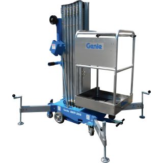 Genie AC Aerial Work Platform with Gated Standard Entry — 30Ft. Lift, 350-Lb. Capacity, Model# AWP 30 AC GATED STD  Work Lifts