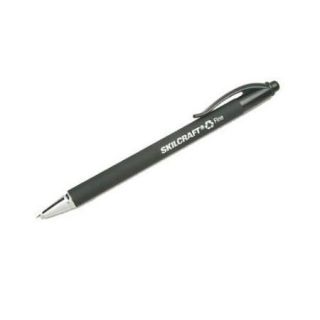 Skilcraft Rubberized Barrel Retractable Ballpoint Pen   Black Ink   12 / Box (nsn 3527309_35)