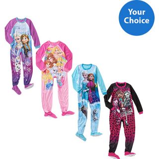 Girls Licensed Footed Blanket Sleeper Pajama, Your Choice