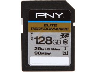 PNY 128GB Secure Digital Extended Capacity (SDXC) Flash Card Model P SDX128U1H GE