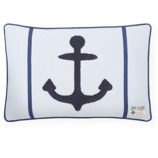 Embroidered Anchor Decorative Cotton Lumbar Pillow by Tommy Hilfiger