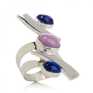 Jay King Phosphosiderite and Lapis Sterling Silver Bypass Ring   7870345