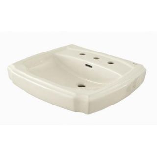 Toto Guinevere 24 3/8" Pedestal Bathroom Sink with 3 Faucet Holes Drilled and Overflow, Pedestal Included, Available in Various Colors