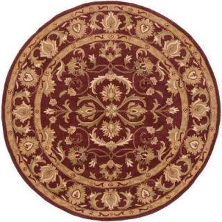 Artistic Weavers Oxford Aria Burgundy 6 ft. x 6 ft. Round Indoor Area Rug AWHS2010 6RD
