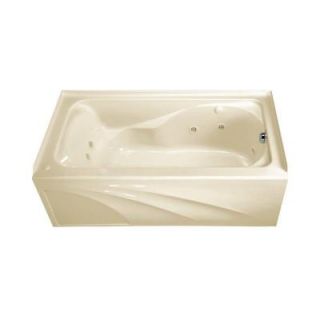 American Standard Cadet 5 ft. x 32 in. Left Drain EverClean Whirlpool Tub with Integral Apron in Linen 2776218WC.222