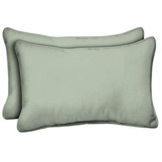 Hampton Bay Bayou Solid Outdoor Lumbar Pillow (2 Pack) WD01121B 9D2