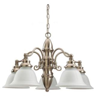 Sea Gull Lighting Canterbury 5 Light Brushed Nickel Single Tier Chandelier DISCONTINUED 39051BLE 962