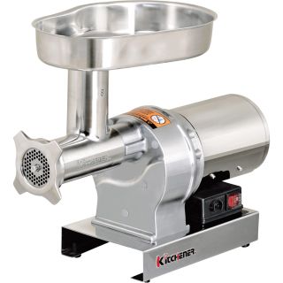 Kitchener Electric Meat Grinder — #8 Stainless Steel, 1/2 HP  Electric Meat Grinders
