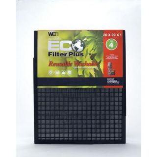 20 in. x 20 in. x 1 in. Eco Plus Washable FPR 4 Air Filter WP2020FPR
