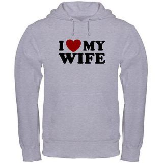  Men's I Love My Wife Hoodie