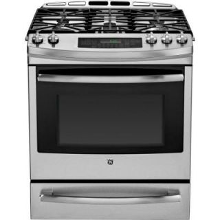 GE Profile 5.9 cu. ft. Dual Fuel Range with Self Cleaning Convection Oven in Stainless Steel P2S920SEFSS