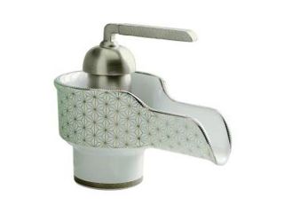 KOHLER K 11000 VT 0 Silkweave Design on Bol Single control Lavatory Faucet White  Bathroom Faucet