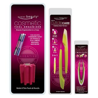 Every Beauty Cosmetic Travel Tool Set   3 Count