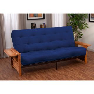 Somette Phoenix Queen Size Futon Sofa Bed with Espresso Hardwood Frame