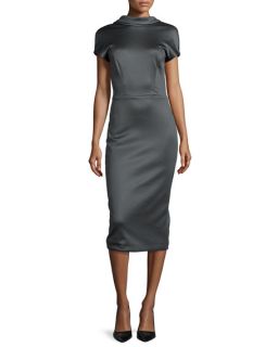 Cushnie et Ochs Open Tuxedo Back Sheath Dress