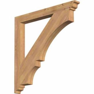 Ekena Millwork 3.5 in. x 38 in. x 38 in. Western Red Cedar Balboa Traditional Smooth Bracket BKT04X38X38BOA01SWR