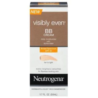 Neutrogena Visibly Even BB Cream SPF 30, Fair to Light 1.70 oz (Pack of 6)