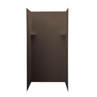 Swanstone Geometric 36 in. x 36 in. x 72 in. Three Piece Easy Up Adhesive Shower Wall Kit in Sierra DISCONTINUED DK 363672GO 094