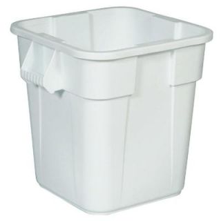 Rubbermaid Commercial Products BRUTE 40 Gal. White Square Trash Can FG353600WHT