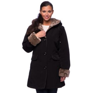 Nuage Womens Faux Fur Trim Coat   17560439   Shopping