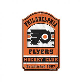 NHL Team Logo 11" x 17" Antique Wood Finish Sign   Philadelphia Flyers   7800710