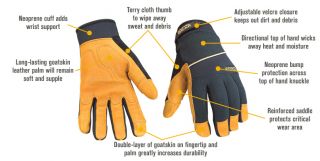 Gravel Gear Hybrid Gloves  Mechanical   Shop Gloves