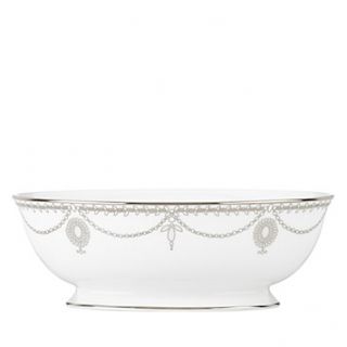 Marchesa by Lenox Empire Pearl Open Vegetable Bowl, White