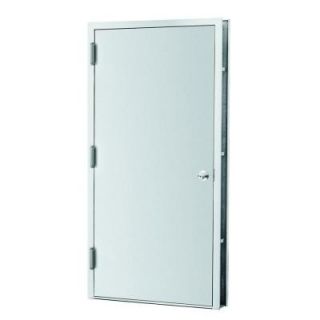 L.I.F Industries 36 in. x 80 in. Gray Right Hand Fire Steel Prehung Commercial Door 3RK